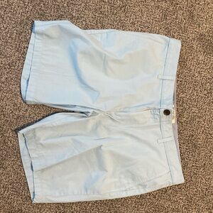 Men’s light blue Penguin shorts.
